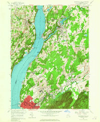 Wappingers Falls 1956 topographic map thumbnail