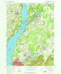 Wappingers Falls 1956 topographic map thumbnail