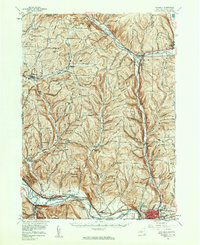 Waverly 1954 topographic map thumbnail