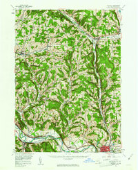 Waverly 1954 topographic map thumbnail