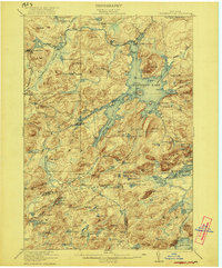 Cranberry Lake 1921 topographic map thumbnail