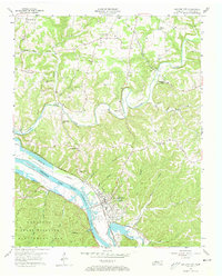 Ashland City 1957 topographic map thumbnail