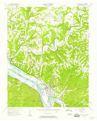 Ashland City 1957 topographic map thumbnail