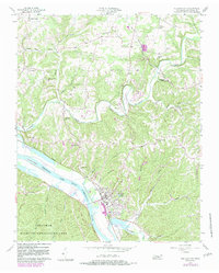 Ashland City 1957 topographic map thumbnail