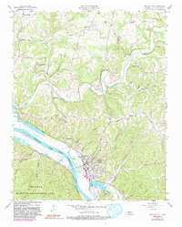 Ashland City 1957 topographic map thumbnail
