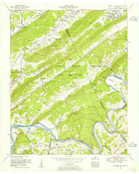Bethel Valley 1953 topographic map thumbnail
