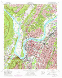 Chattanooga 1969 topographic map thumbnail