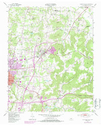 Cookeville East 1953 topographic map thumbnail