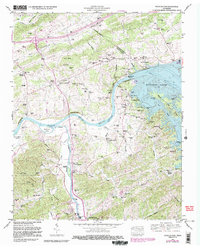Douglas Dam 1961 topographic map thumbnail