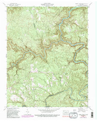 Honey Creek 1952 topographic map thumbnail