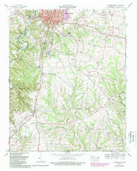 Lawrenceburg 1966 topographic map thumbnail
