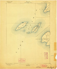 Stony Island 1895 topographic map thumbnail