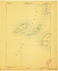 Stony Island 1895 topographic map thumbnail