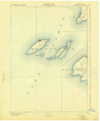 Stony Island 1895 topographic map thumbnail
