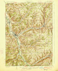 Wellsville 1926 topographic map thumbnail