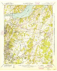 East Chattanooga 1942 topographic map thumbnail