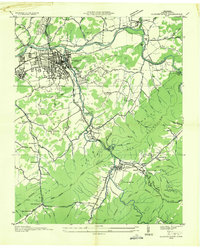 Elizabethton 1935 topographic map thumbnail