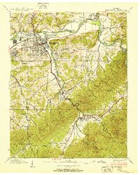 Elizabethton 1938 topographic map thumbnail