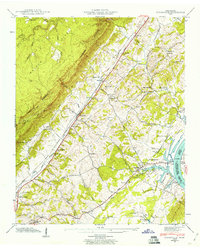 Evensville 1942 topographic map thumbnail