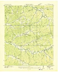 Halls Creek 1936 topographic map preview