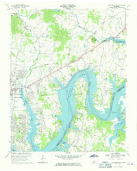 Hendersonville 1968 topographic map thumbnail