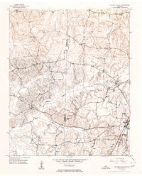 Hickory Valley 1951 topographic map thumbnail