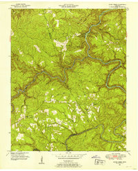 Honey Creek 1952 topographic map thumbnail