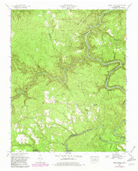 Honey Creek 1952 topographic map thumbnail