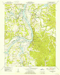 Hookers Bend 1949 topographic map thumbnail