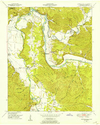 Hurricane Mills 1950 topographic map thumbnail