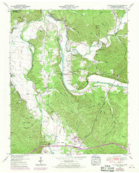 Hurricane Mills 1950 topographic map thumbnail