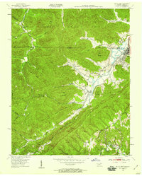 Jellico West 1953 topographic map thumbnail