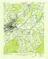 Johnson City 1935 topographic map thumbnail