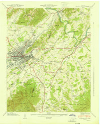 Johnson City 1940 topographic map thumbnail