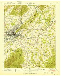 Johnson City 1940 topographic map thumbnail