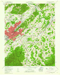 Johnson City 1955 topographic map thumbnail
