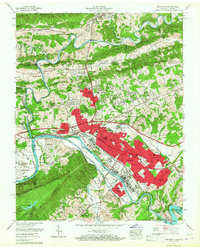 Kingsport 1959 topographic map thumbnail