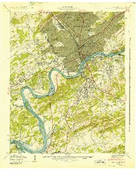 Knoxville 1942 topographic map thumbnail