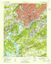 Knoxville 1953 topographic map thumbnail