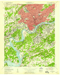Knoxville 1953 topographic map thumbnail