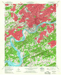 Knoxville 1966 topographic map thumbnail