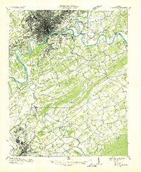 Knoxville 1935 topographic map thumbnail