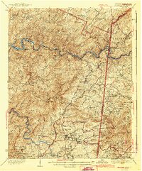 Ducktown 1943 topographic map thumbnail