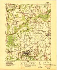 Dyersburg 1939 topographic map thumbnail