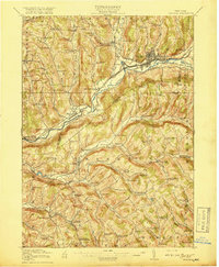 Oneonta 1918 topographic map thumbnail