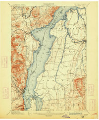 Port Henry 1898 topographic map thumbnail