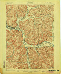 Salamanca 1900 topographic map thumbnail
