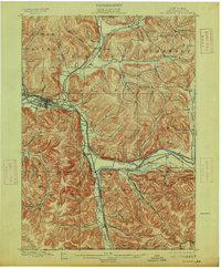 Salamanca 1900 topographic map thumbnail