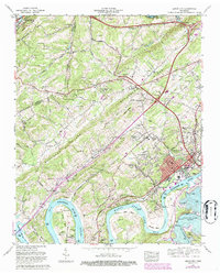Lenoir City 1968 topographic map thumbnail