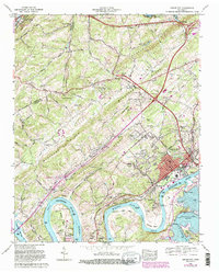 Lenoir City 1968 topographic map thumbnail